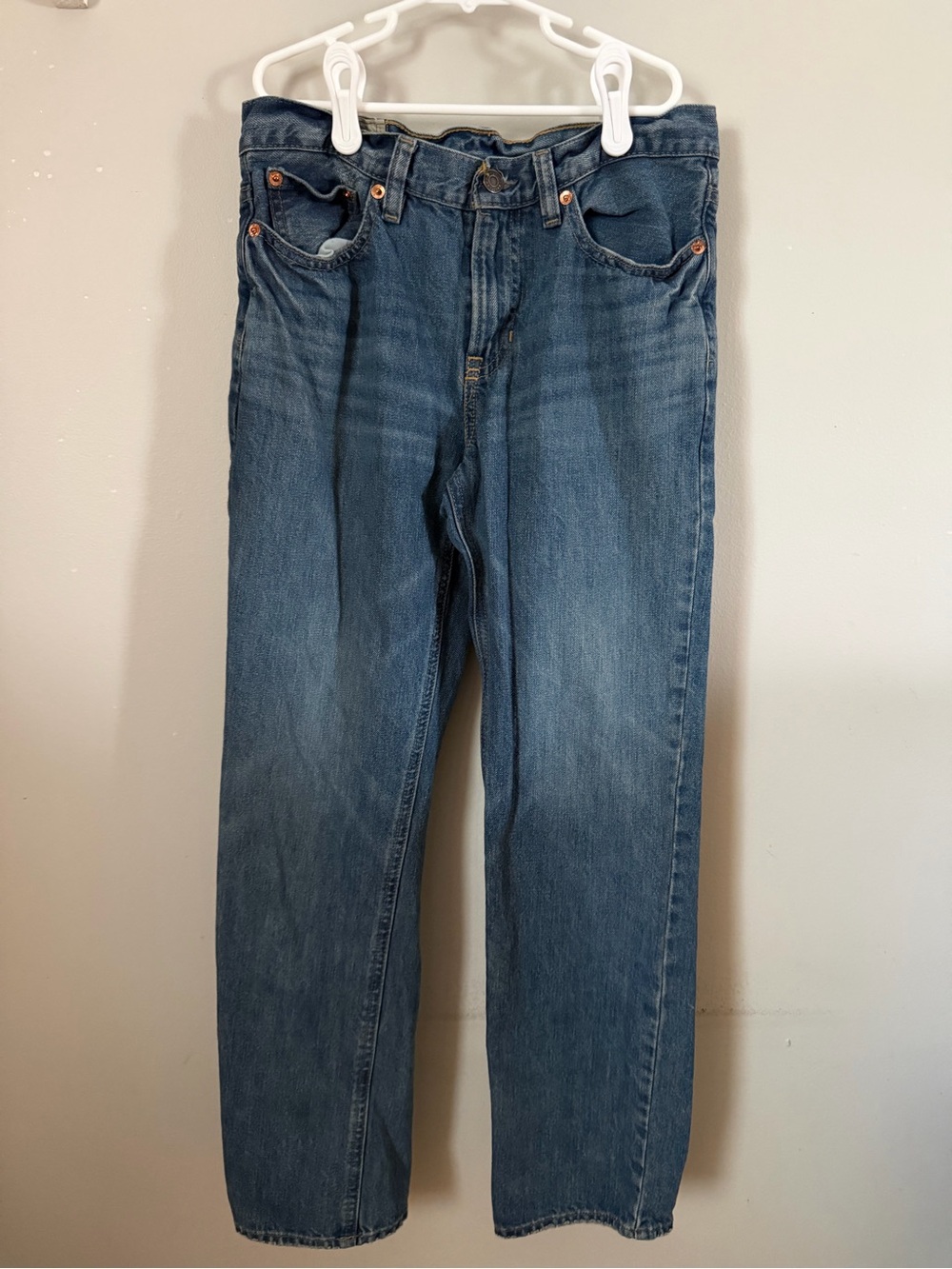 Polo Ralph Lauren Boys Size 14 Authentic Dungarees Blue Straight Leg Denim Jeans